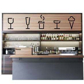 咖啡厅收银台现代吧台-01